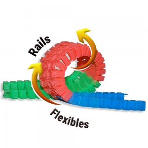 Rails flexibles et luminescents circuit Lightning Speedy