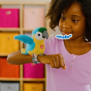 bracelet peluche happy yappers perroquet bleu