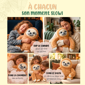 réconfort avec peluche paresseux
