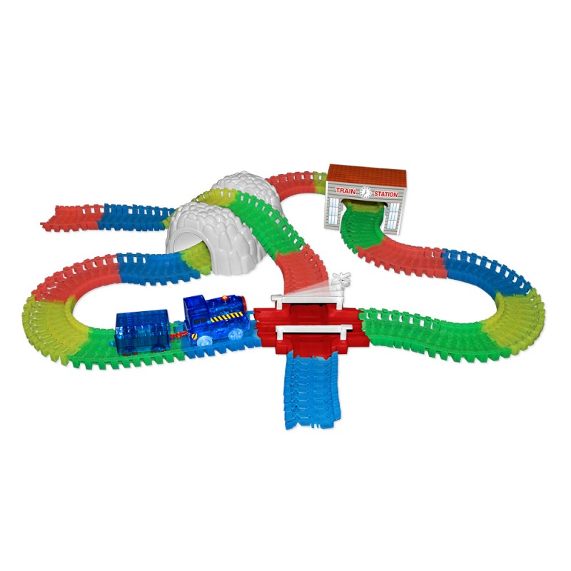 Circuit de train pour enfant 206 rails LIGHTNING SPEEDY