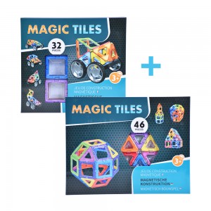 Lot Magic Tiles - jeu de construction aimanté 78 pièces