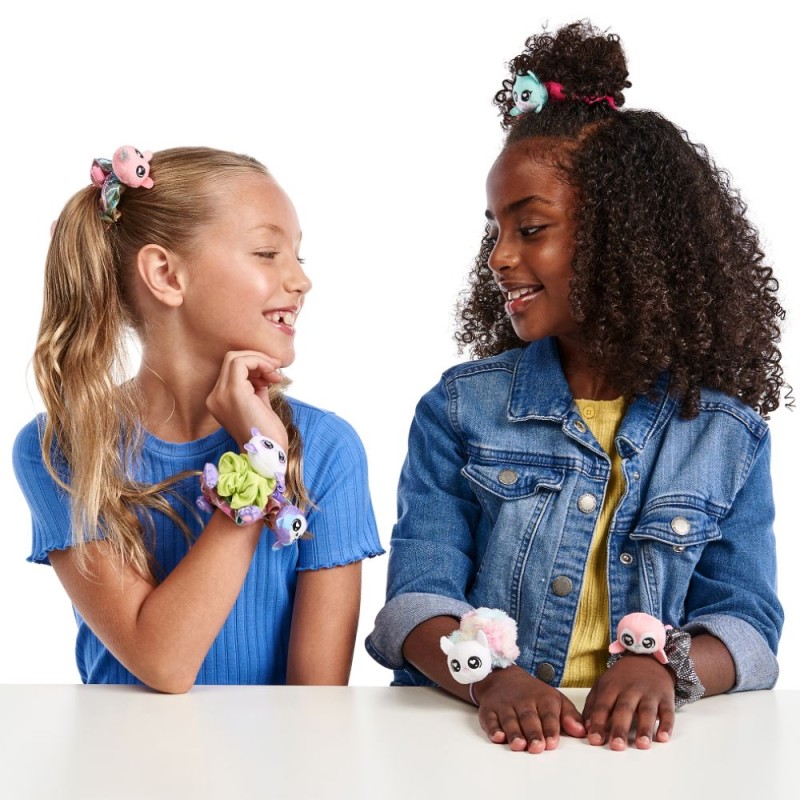 ScrunchMiez – Élastique à Cheveux Peluche, Collection, 3 En 1 : Chouchou, Mini-peluche Et Déco, Modèle Surprise Aléatoire