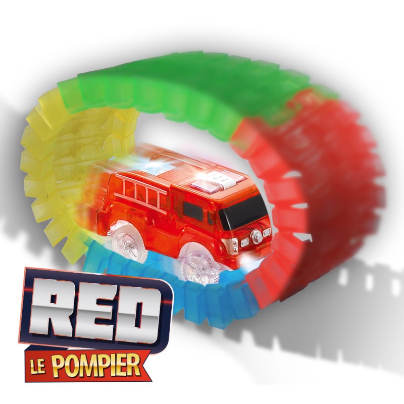 Voiture lumineuse LIGHTNING SPEEDY : Red le Pompier, Chriss la