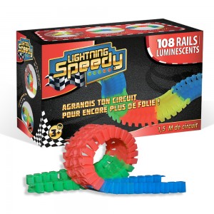 Coffret circuit de 108 rails luminescents Lightning Speedy