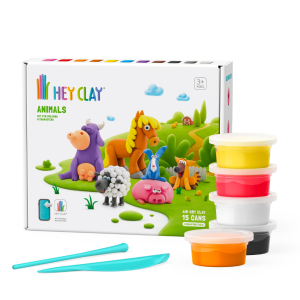 Pâte à modeler auto-durcissante HEY CLAY® - grand coffret animaux de la ferme