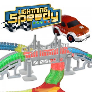 Circuit pour enfants 192 rails luminescents Lightning Speedy