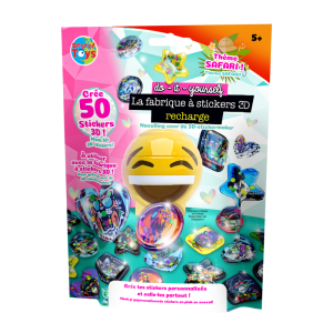Recharge pour fabrique à stickers 3D thème safari