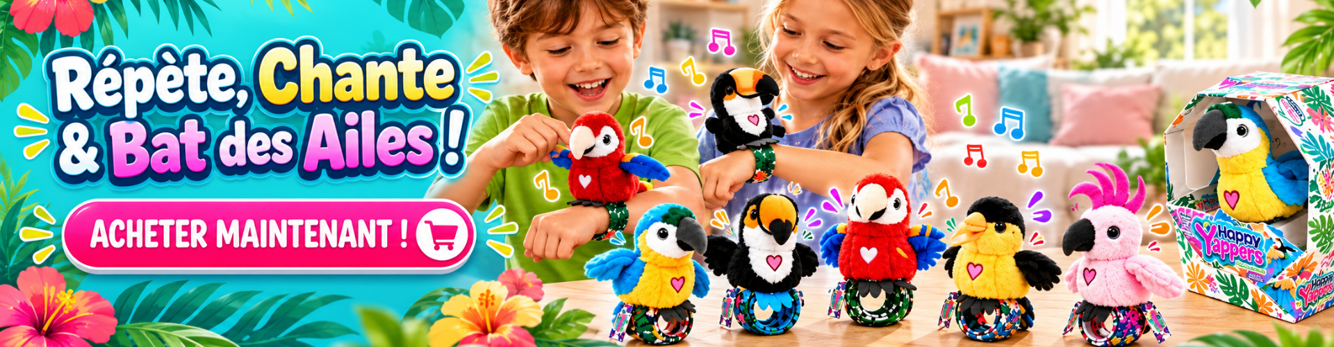 Nouveauté Peluche Bracelet Happy Yappers™